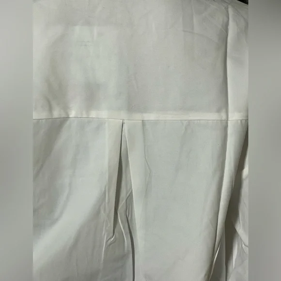 Sz XS-S Ardene women’s Oversized Shirt Ardene Classic White Longsleeve pleated - Picture 9 of 16